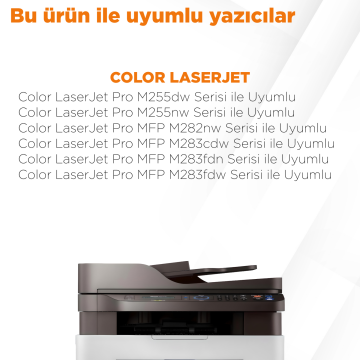 Hp 207A W2210A Muadil Toner Siyah- Çipli/ Laserjet M255 / M282 / M283