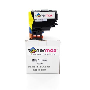 Konica Minolta Uyumlu Tonermax A0X5253 / TNP-27 Y/ Bizhub C25 Sarı Muadil Toner