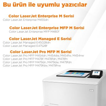 Hp 415A W2033A Muadil Toner Kırmızı - Çipli / M455 / M480 / M454 / M478 / M479