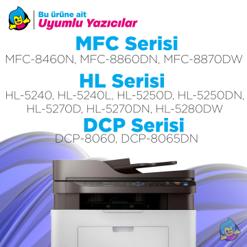 Brother DR-3100 DR-3115 Muadil Drum Ünitesi / DCP-8060 / 8065DN / HL-5240 / 5240L / 5250D 5250DN / 5270D / 5270DN / 5280DW / MFC-8460N / 8860DN / MFC-8870DW