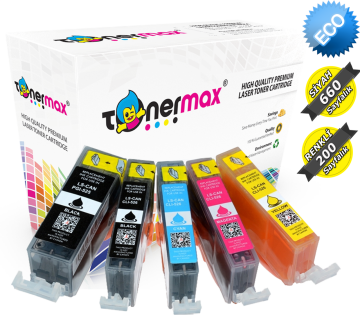 Canon PGI-525 PGBK / CLİ-526 CMYK Muadil Kartuş Set