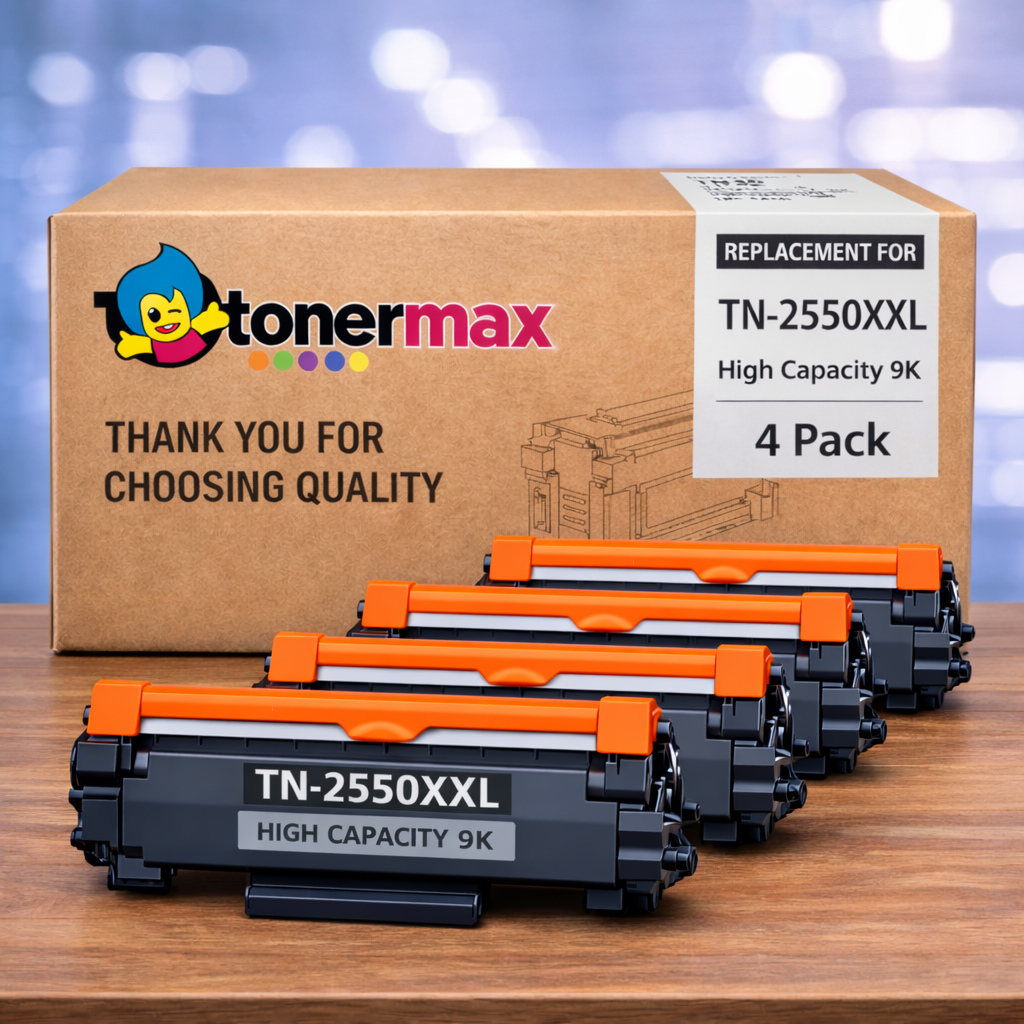 Brother TN-2550XXL Muadil Toner 4'lü Paket / HL-L2461DN / MFC-L2806DW / MFC-L2861DW / MFC-L2886DW