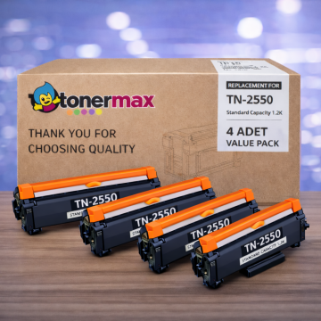 Brother TN-2550 Muadil Toner 4'lü Paket / HL-L2461DN / MFC-L2806DW / MFC-L2861DW / MFC-L2886DW