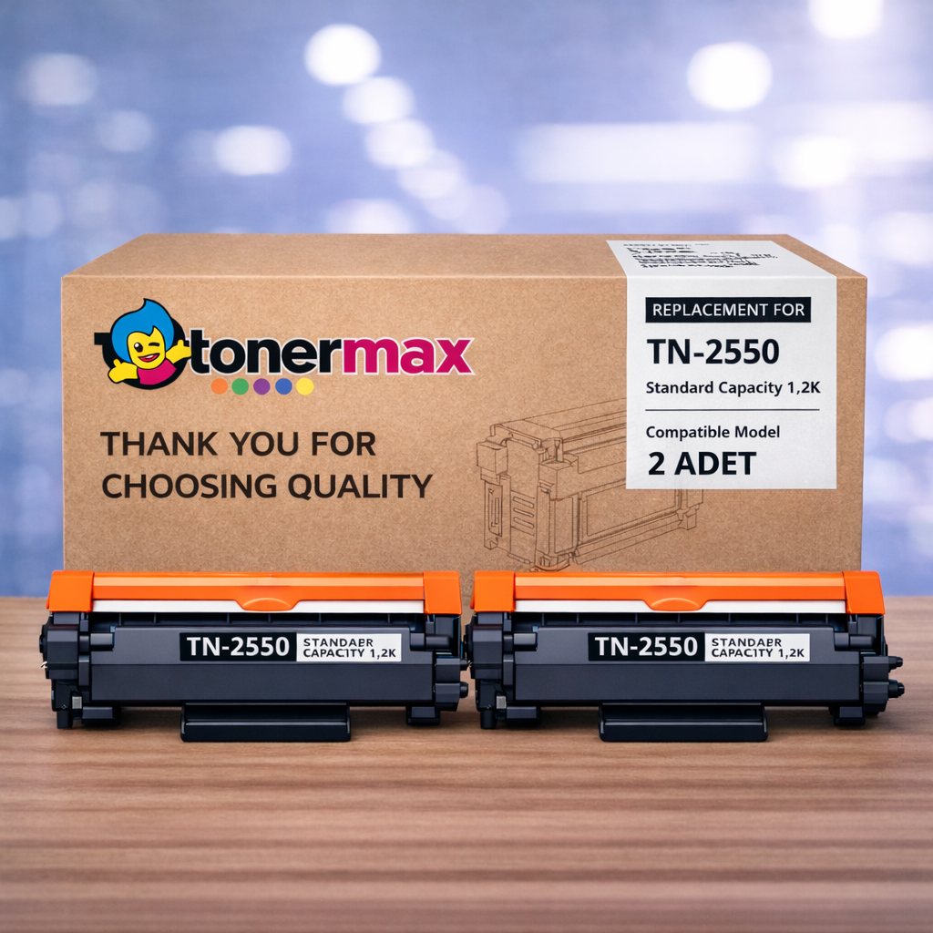Brother TN-2550 Muadil Toner 2'li Paket / HL-L2461DN / MFC-L2806DW / MFC-L2861DW / MFC-L2886DW