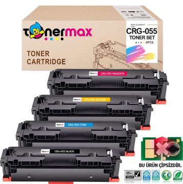 Canon CRG-055 Muadil Toner Takım - Çipsiz/ LBP-662Cdw / LBP-664Cx / MF-741Cdw / MF-742Cdw / MF-743Cdw / MF-744Cd / MF-745Cdw / MF-746Cx