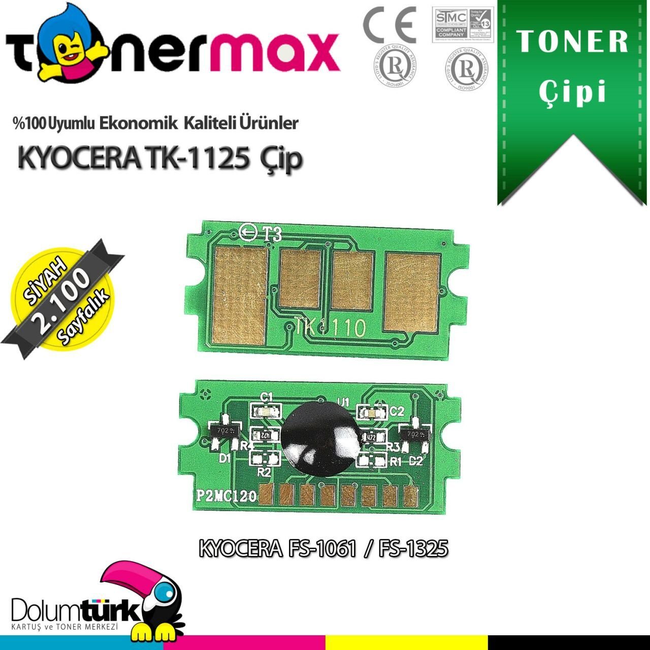 Kyocera Mita TK-1125 / FS1325 / FS1061 Toner Çipi