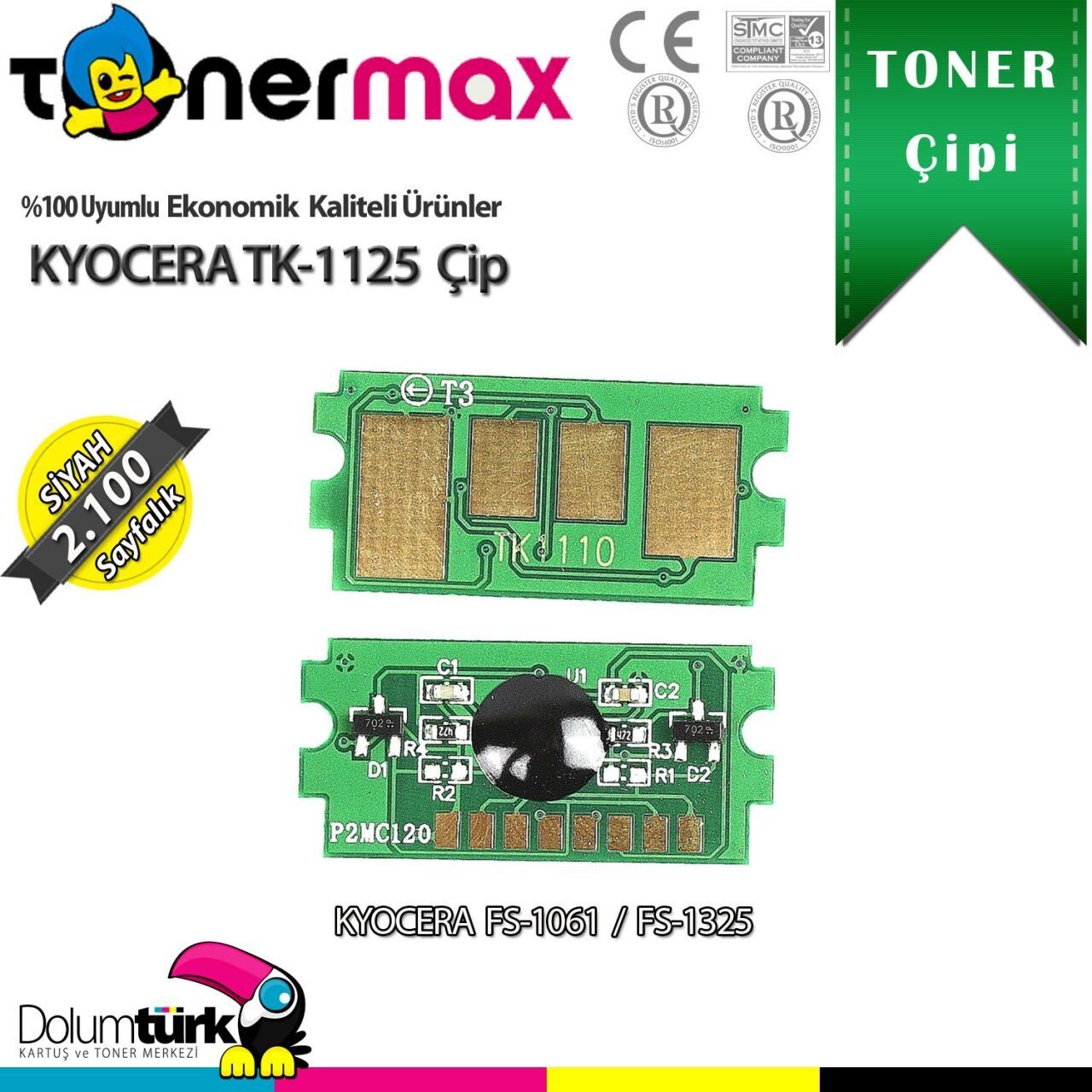 Kyocera Mita TK-1125 / FS1325 / FS1061 Toner Çipi