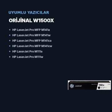 Hp 150X W1500X Orjinal Toner / LaserJet MFP M141a  / M141w / M111a / M111w