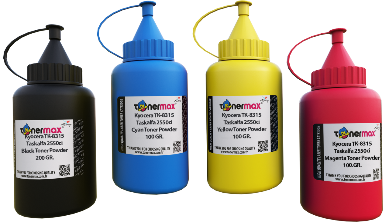 Kyocera TK-8315 Set CMYK Toner Tozu / TaskAlfa 2550ci