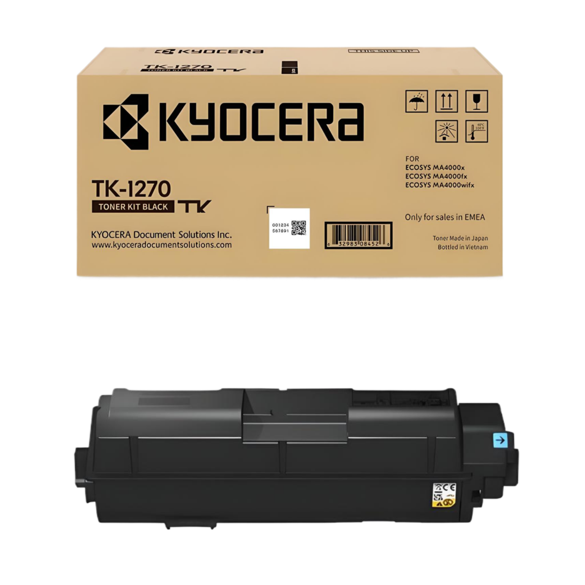 Kyocera 1T0C140NL0 TK-1270 Orijinal Siyah Toner /ECOSYSMA4000x / ECOSYSMA4000fx / ECOSYSMA4000wifx