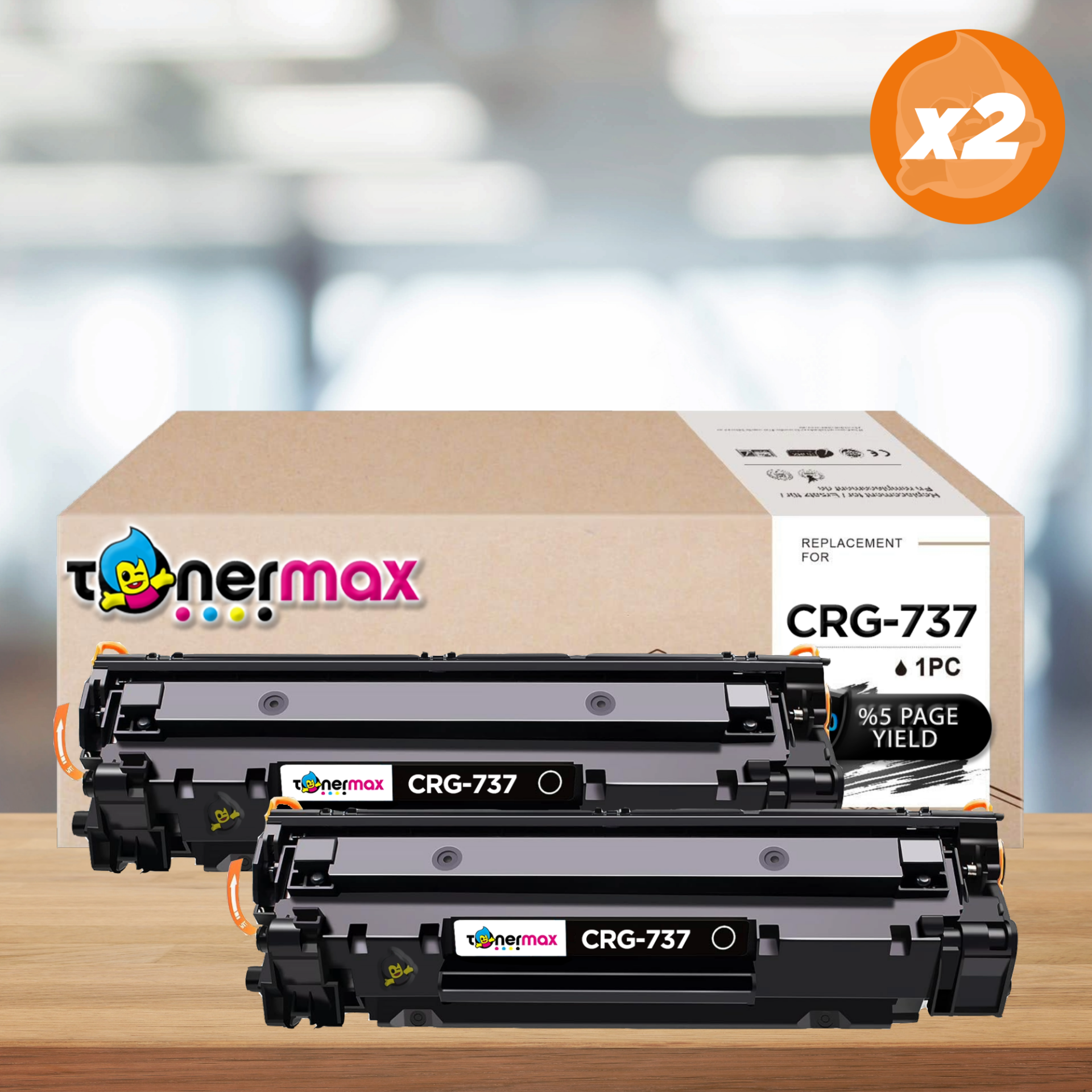 Canon CRG-737 Muadil Toner 2'li Paket/ MF211 / MF212 / MF216 / MF217 / MF226 / MF229 / MF237