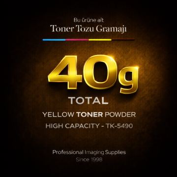 Kyocera TK-5490 Toner Tozu Sarı 40 Gr | MA2101cfx | MA2101cwfx | PA2101cwx | PA2101cx | MA2101 | PA2101