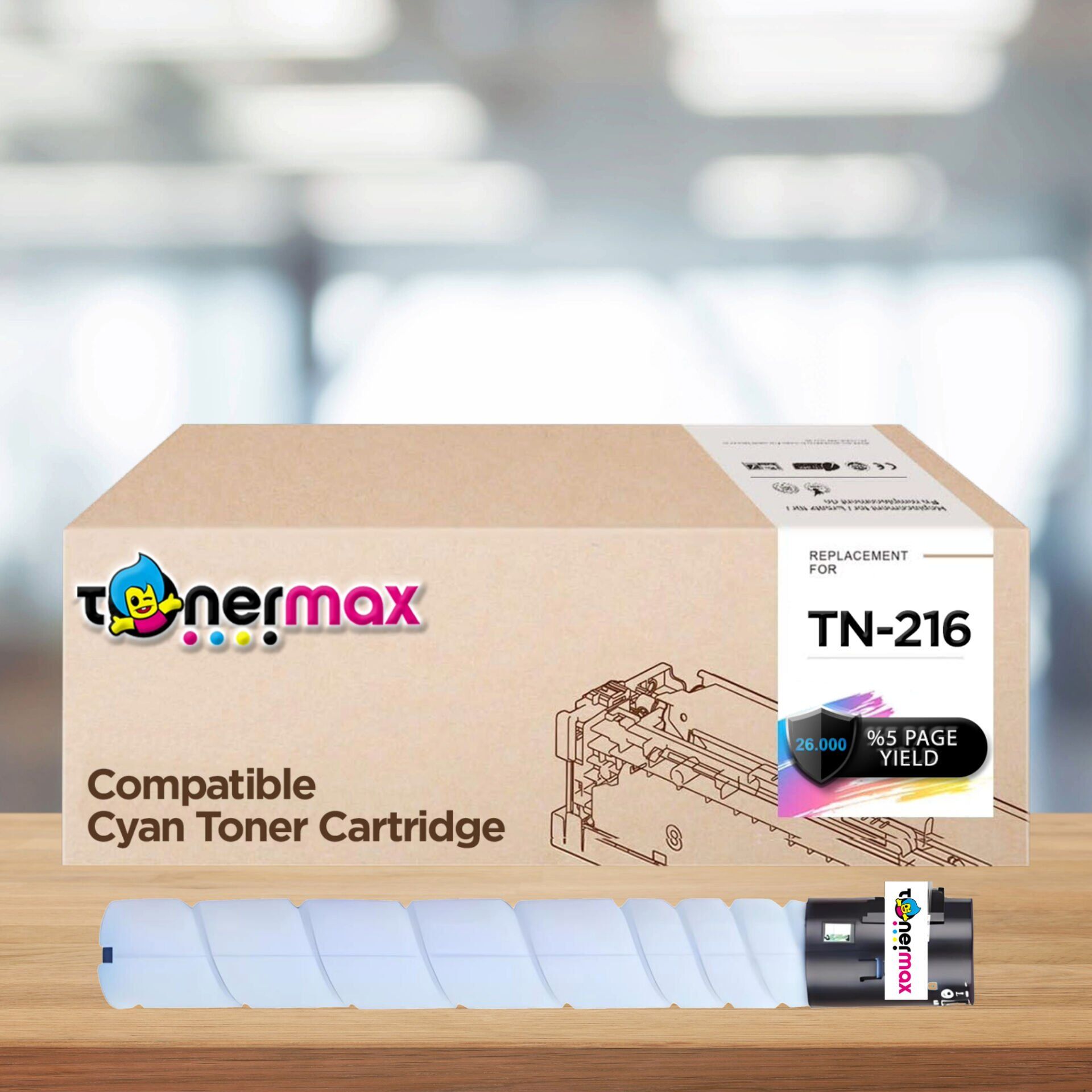 Konica Minolta Uyumlu Tonermax TN-216 Muadil Toner Mavi / Bizhub  C220 / Bizhub C280 / D-Color MF220 / MF280 / MF360