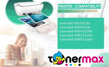 Lexmark MS331-55B5000 Muadil Toner Yüksek Kapasite  / MS331 / MS431 / MX331 / MX431