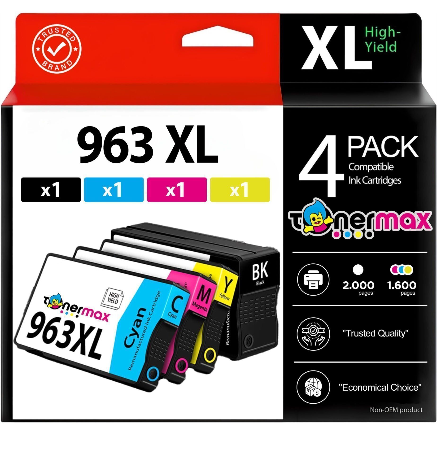 Hp OfficeJet Pro 9015e Muadil Kartuş Takımı / Hp 963XL Muadil Kartuş Seti