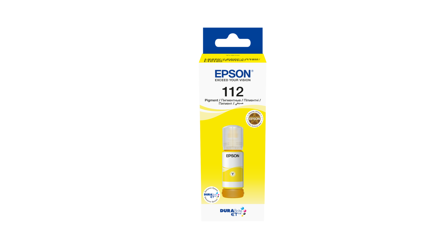 Epson T112 Sarı Orjinal Mürekkep / C13T06C44A / L11160 / L15150 / L15160 / L6460 / L6490 / L6+550 / L6570 / M15140 / L15180 / L6580