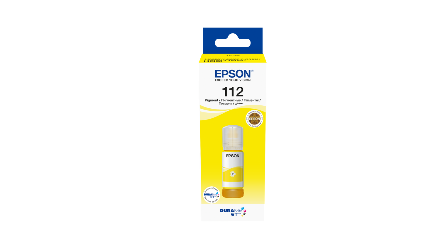Epson T112 Sarı Orjinal Mürekkep / C13T06C44A / L11160 / L15150 / L15160 / L6460 / L6490 / L6+550 / L6570 / M15140 / L15180 / L6580