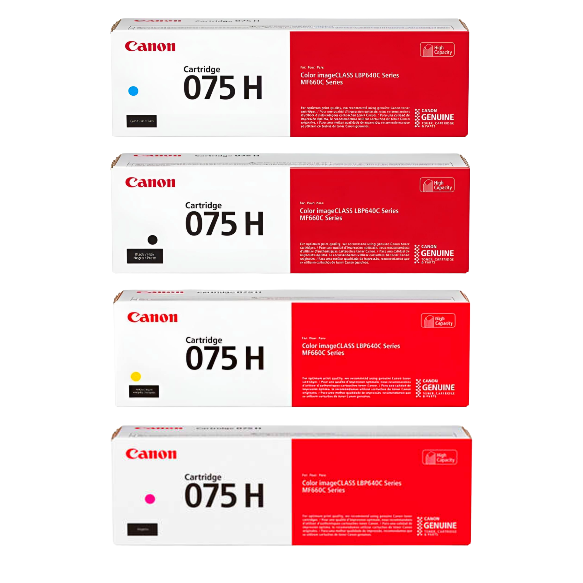 Canon CRG-075H Orijinal Toner Set / İmageCLASS MF665Cdw / MF662Cdw / LBP647Cdw / LBP646Cdw / MF663Cdw / i-SENSYS MF 664Cdw