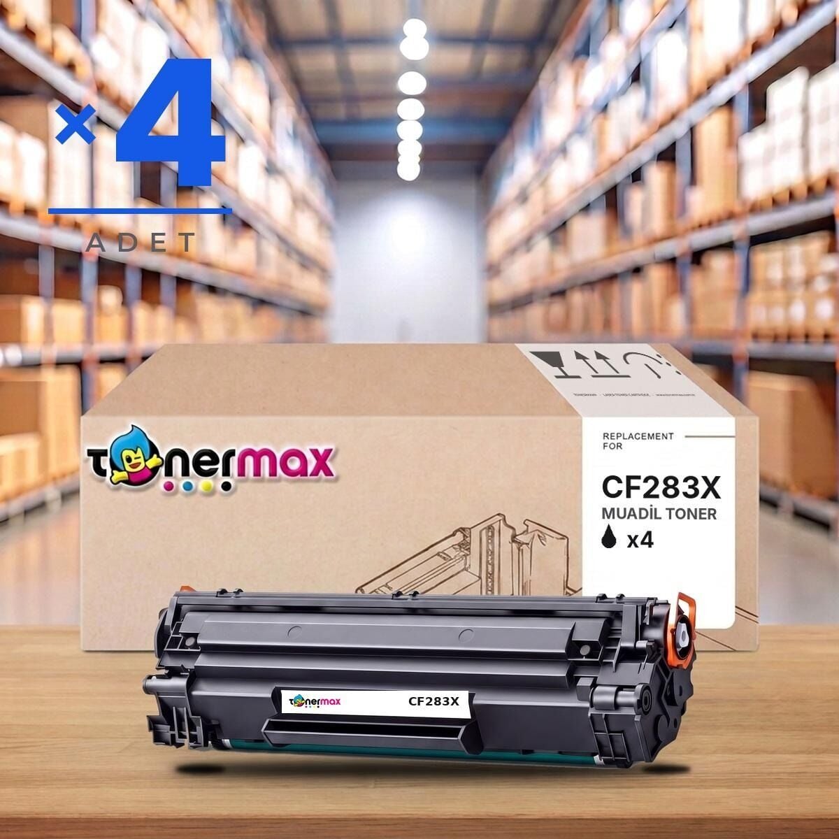 TonerMAX® CF283X Muadil Toner — 4'lü Paket