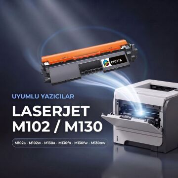 Hp 17A / CF217A Muadil Toner 4'lü Paket/ M102 / M130
