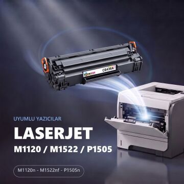 Hp CB436A Muadil Toner 2'li Paket / M1120 / M1522 / P1505