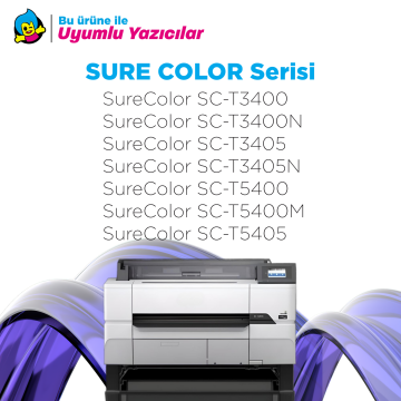Epson T41F2 Muadil Kartuş Mavi/ Sure Colour SC-T3400 / T3405 / T5400 / T5405