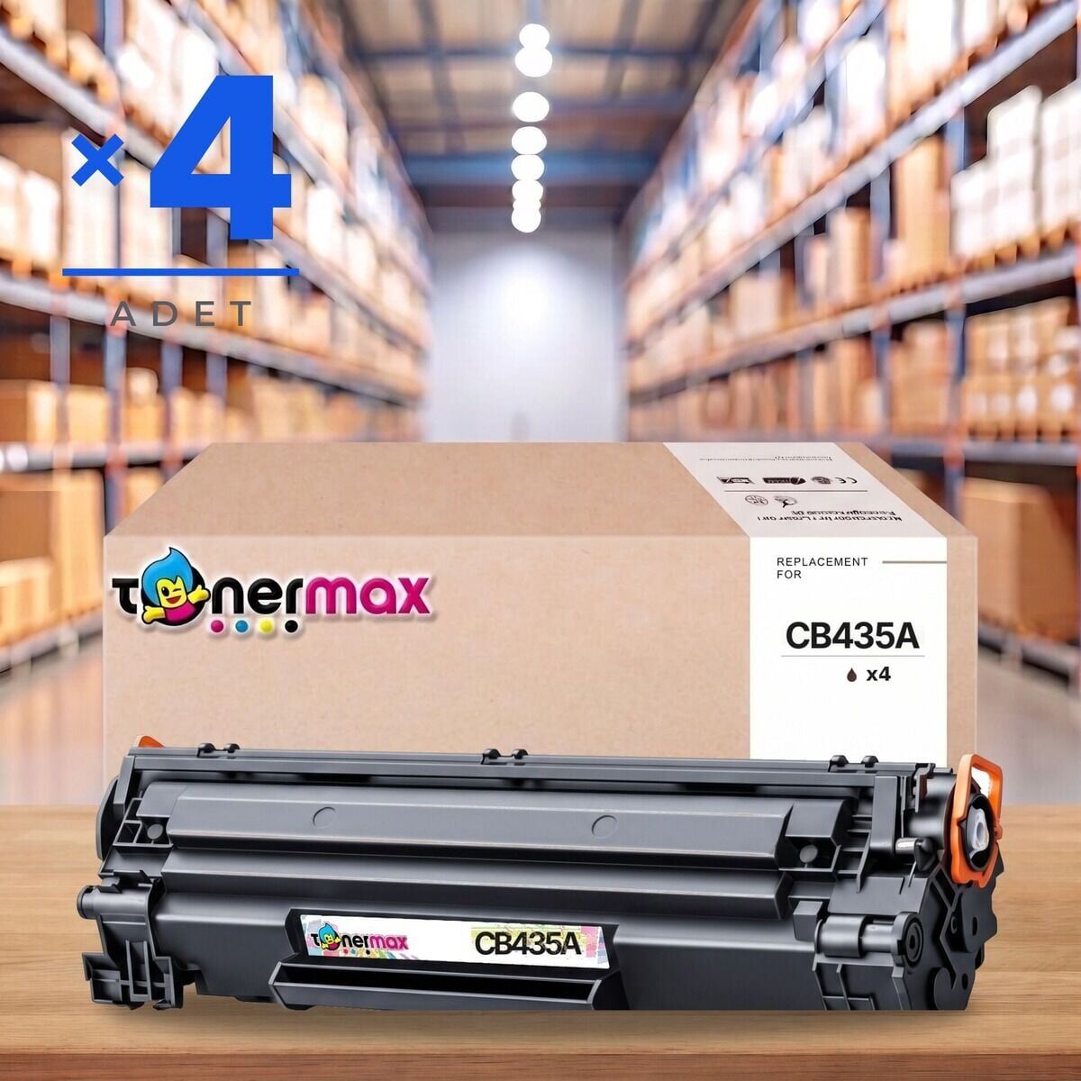 TonerMAX® CB435A Muadil Toner — Dörtlü Paket