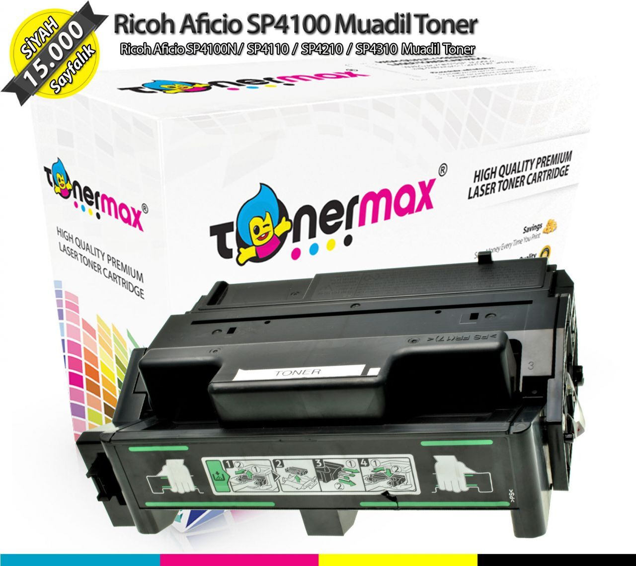 Ricoh SP4100 / SP4110 / SP4210 / SP4310 Muadil Toneri 15K