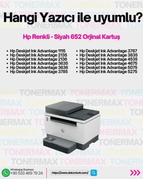 HP 652 F6V24A - F6V25A Orjinal Siyah ve Renkli Kartuş